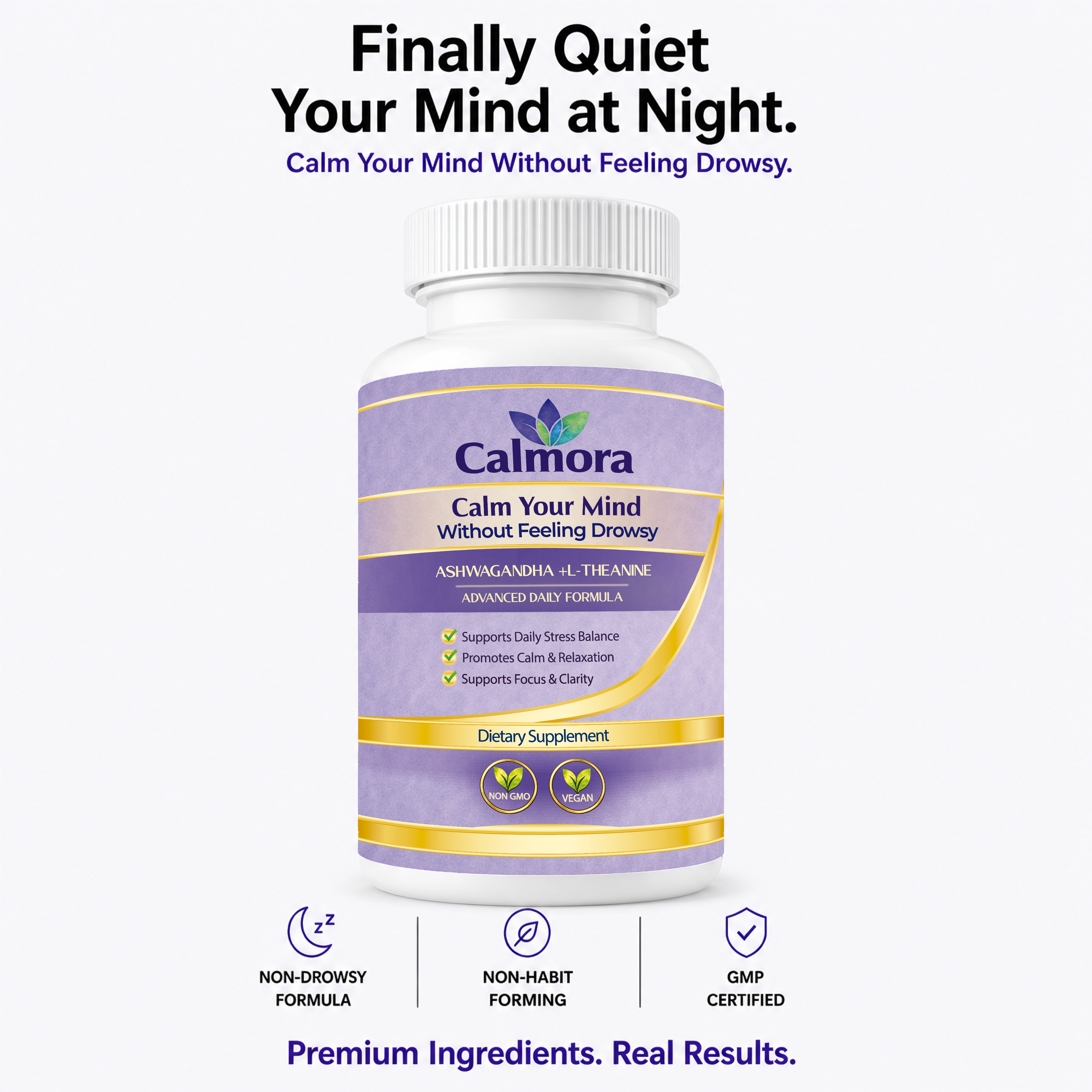 Calmora™ — Quiet Your Racing Mind in Minutes — Stress Less & Sleep Better, Naturally