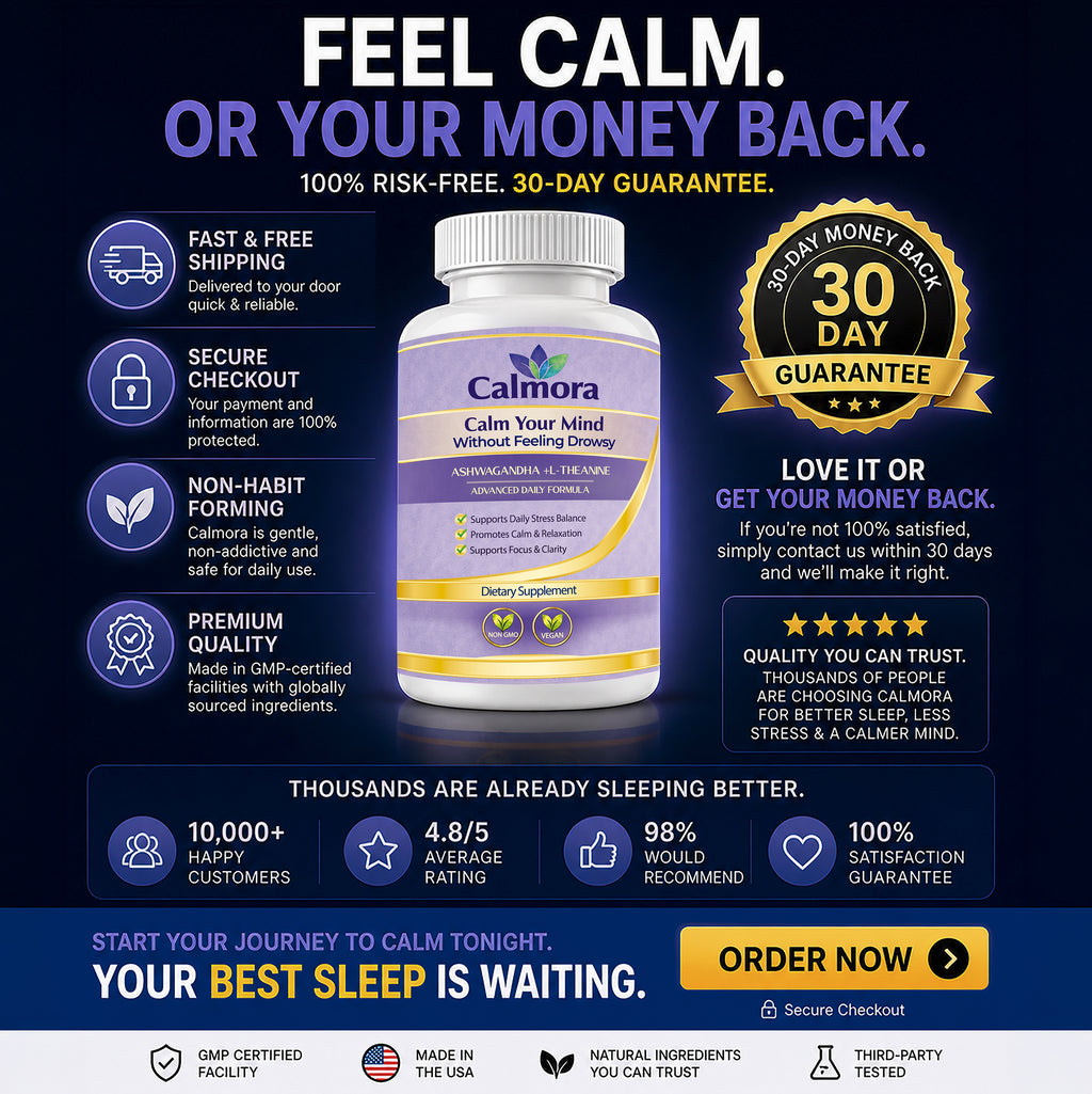 Calmora™ — Quiet Your Racing Mind in Minutes — Stress Less & Sleep Better, Naturally